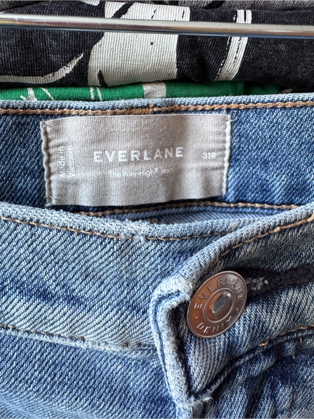 Everlane Way High Jean distressed size 31 - Picture 3 of 4